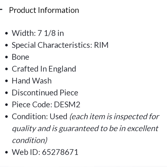 Bone China Dessert plate - Picture 3 of 4